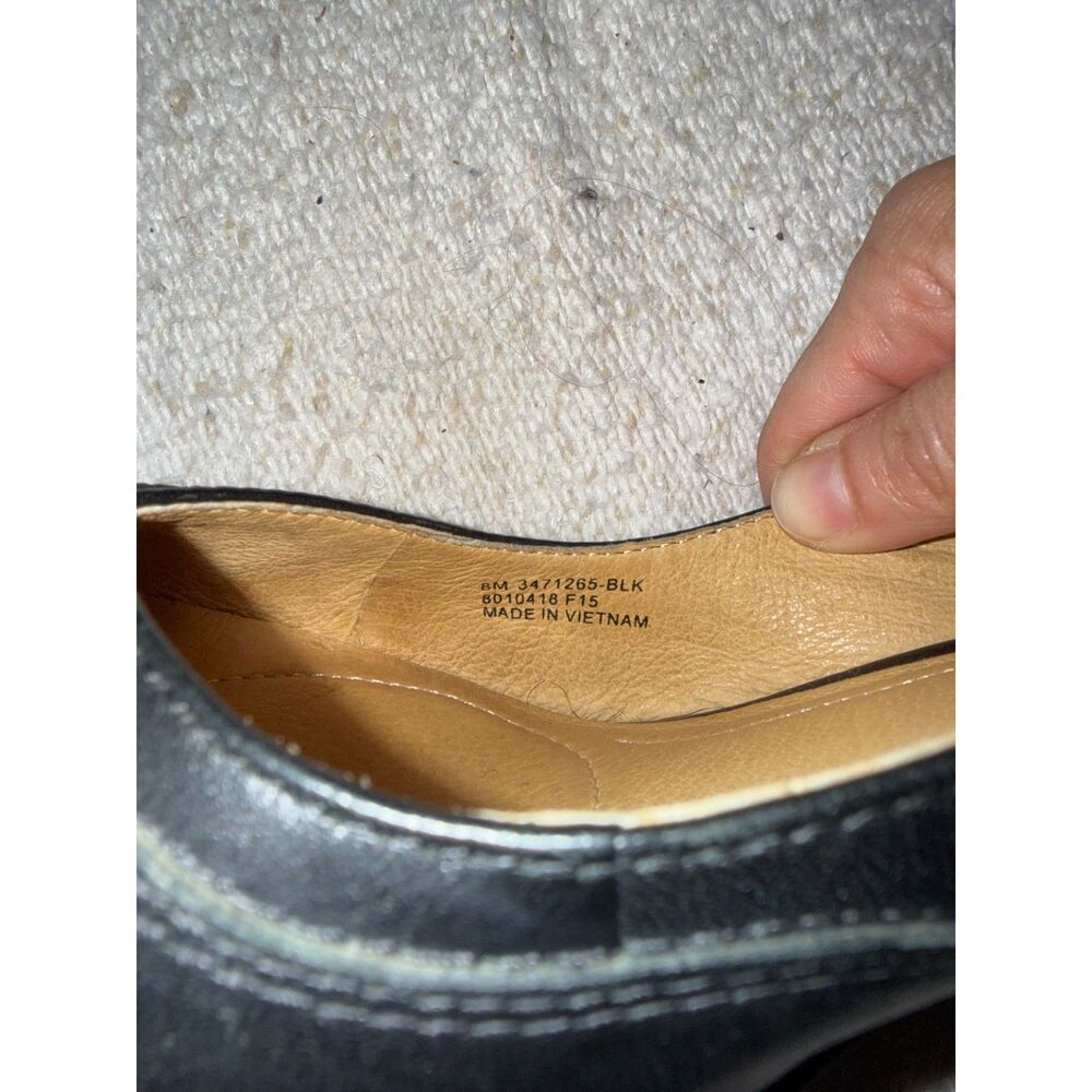FRYE Celeste Black Leather Pumps Block Heel Women’s Size 8M